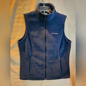 Men's L Columbia Blue fleece zip up vest